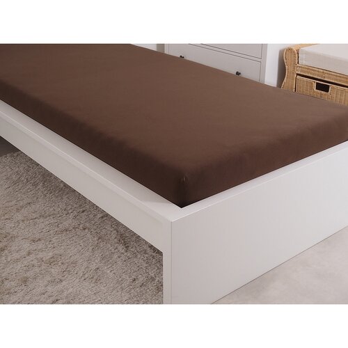 Cearșaf de pat 4Home jersey Ideal maro închis, 70 x 140 cm