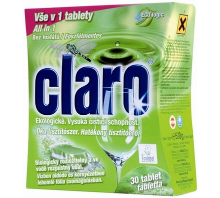 Tablety do umývačky Claro eco, 30 ks