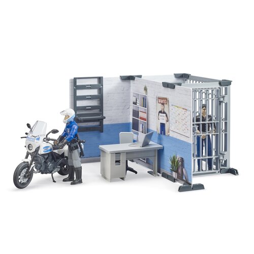 Bruder 62732 BWorld Policijska postaja z motorjem,1:16