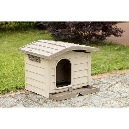 Doghouse Bungalow bej, 89 x 75 x 62 cm