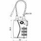 Кодований дорожній тросовий багажний замок TSA RV.TSA.719.S