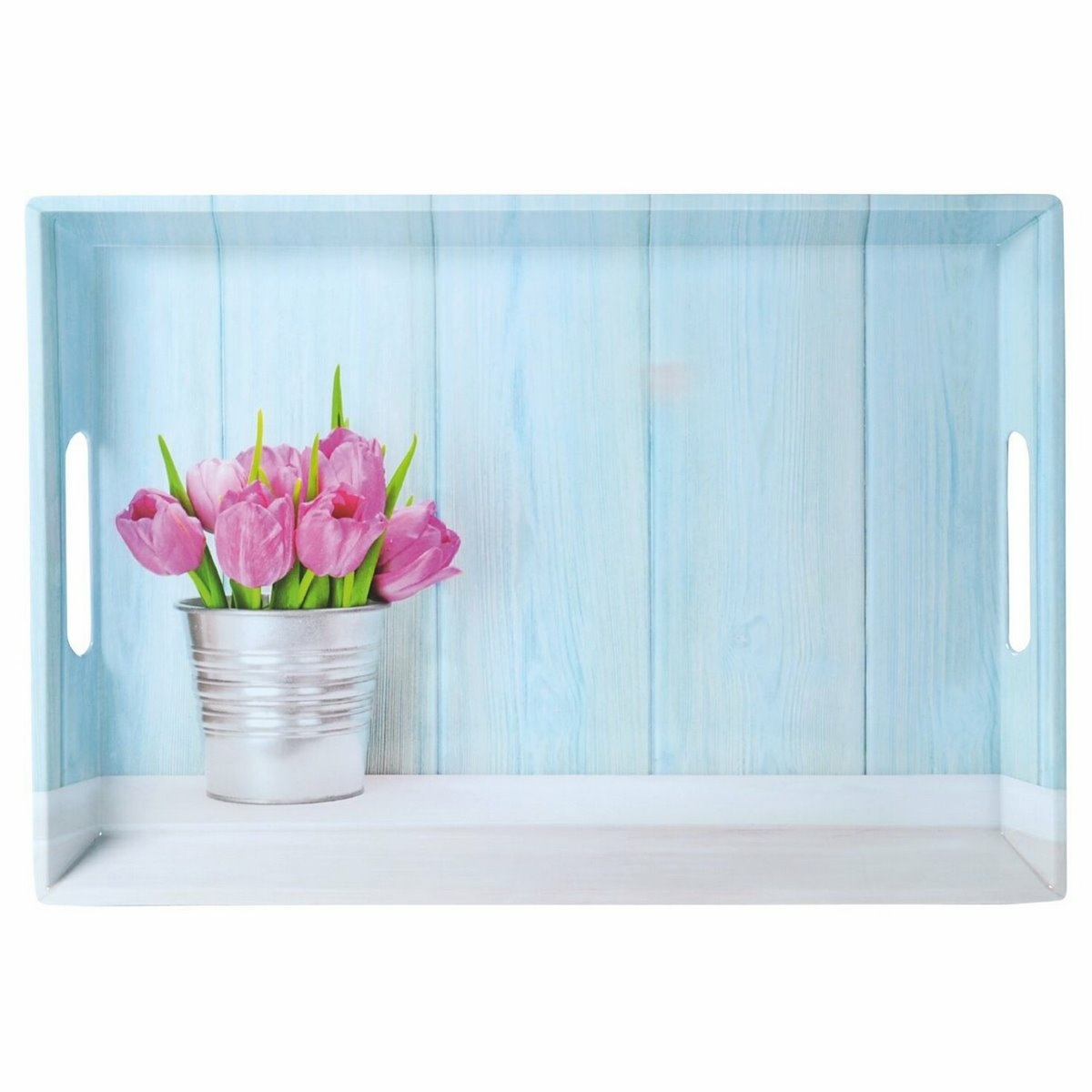 Kesper 77392 Taca do serwowania Tulipany, 50 x 35 x 4,5 cm