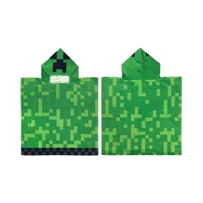 Minecraft Poncho für Kinder Minecraft Creeper Explode, 50 x 115 cm