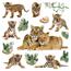 Samolepilni dekoracije Tigers, 30 x 30 cm