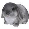Polyresinová dekorácia ležiaci králik Bunn sivá, 15 cm