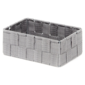 Compactor M TEX tároló rendszerező fiókba, 18 x 12 x 7 cm, szürke