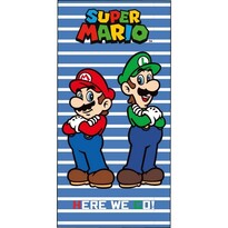 Ręcznik kąpielowy dla dzieci Super Mario i Luigi, 70 x 140 cm