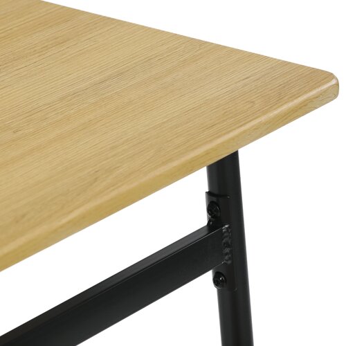 Esszimmergarnitur Industrial mit 4 Stühlen, 110 x 70 x 76 cm, Wildeiche