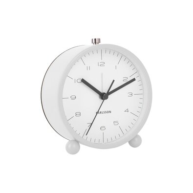 Ceas deșteptător de design Karlsson KA5787WH, 11 cm
