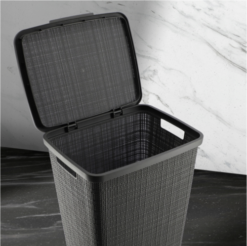 Curver Coș pentru rufe murdare Jute 58 l, griînchis