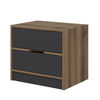 Stolik nocny Elina Walnut Anthracite