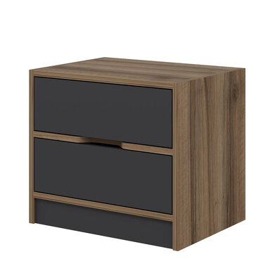 Noční stolek Elina Walnut Anthracite