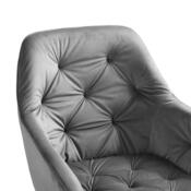 Scaun de sufragerie BUTTON LOUNGE, gri