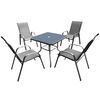 Aldotrade Gartenmöbel-Set IDA, Grau, 5 Teile
