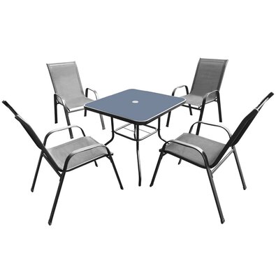 Aldotrade Gartenmöbel-Set IDA, Grau, 5 Teile