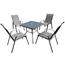 Aldotrade Gartenmöbel-Set IDA, Grau, 5 Teile