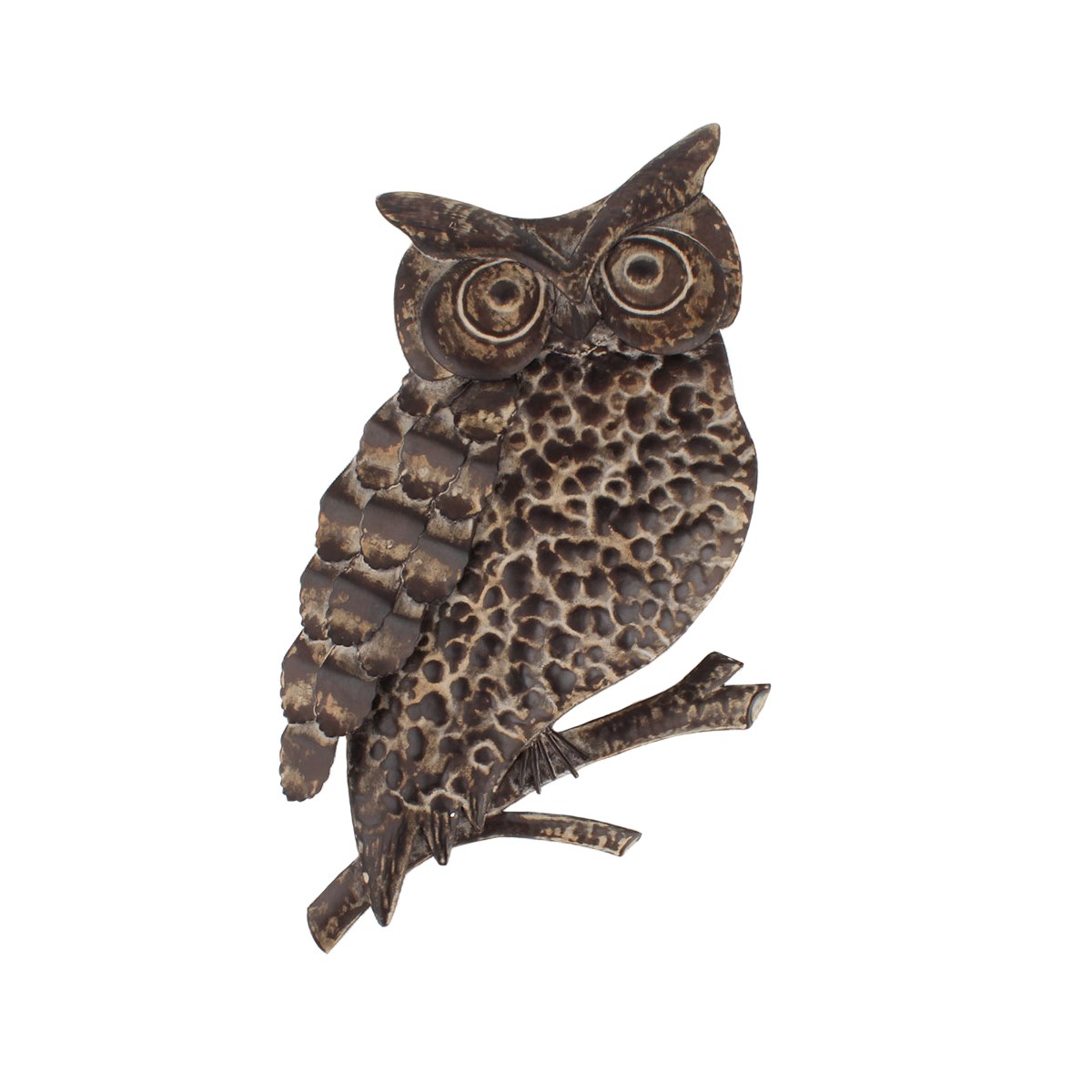 Kovová dekorácia na stenu Sova
