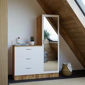 Coco White and Atlantic Pine tükörszekrény