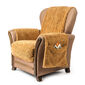 4Home Narzuta na fotel z kieszeniami brązowy, 65 x 150 cm, 2 szt. 40 x 80 cm