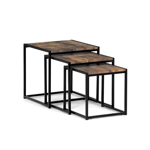 Set de măsuțe de conferință, lemn vechi, 3 buc.