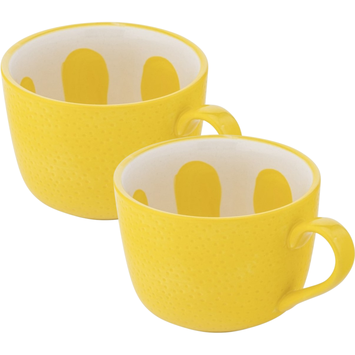 Altom Zestaw ceramicznych kubków jumbo Tropicanacytryna 470 ml, 2 szt.