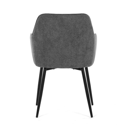 Satz Esszimmer-Polsterstühle 2 Stück, Grau, 53 x 80 x 62 cm
