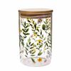 Glasdose mit Bambusdeckel Wiesenblumen, 840 ml