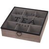 Pudełko do herbaty ze szklanym wiekiem, MDF