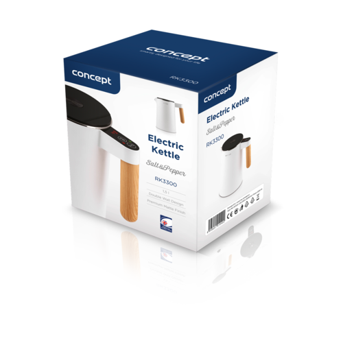 Concept RK3300 Edelstahl-Wasserkocher Salt & Pepper 1,5 l, Weiß