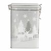 Altom Weihnachtliche Blechdose Silver Christmas tree, 12 x 8 x 19 cm