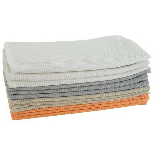 B.E.S. Petrovice Geschirrtuch Waffel Aprikose, 40 x 60 cm, 3er-Set