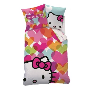Dětské bavlněné povlečení Hello Kitty Mimi Love, 135 x 200 cm, 80 x 80 cm