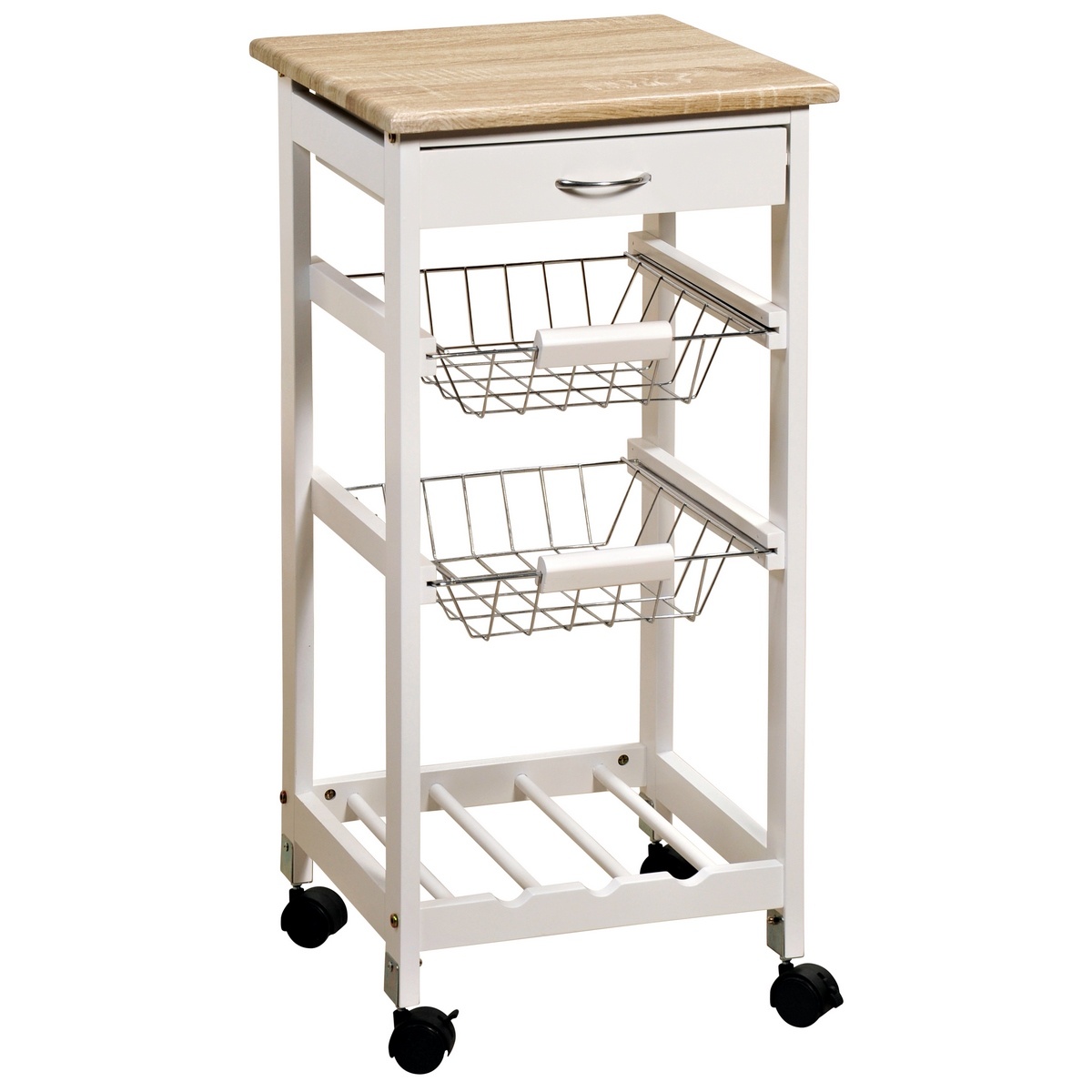 Kesper 25814 Kuchynský vozík s pracovnou doskou, 77 x 36 x 36 cm
