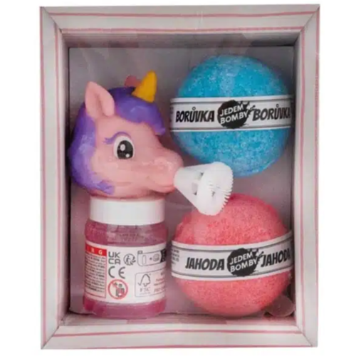 Bohemia Gifts Set de cosmetice pentru copii cusuflător de bule Unicorn