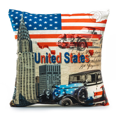 Poszewka na poduszkę United States, 45 x  45 cm
