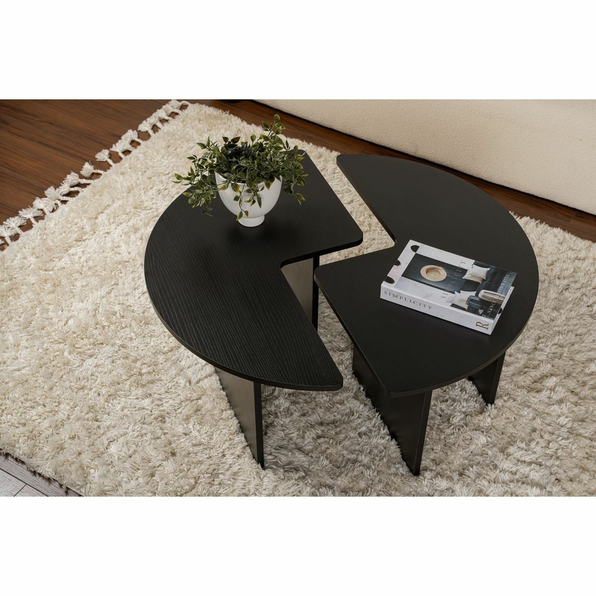 Konferenčný stolík Moira Wood Black