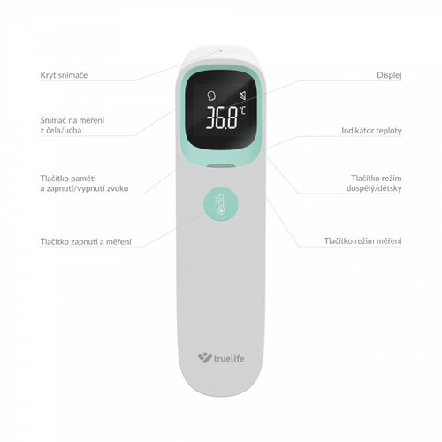 TrueLife Brezkontaktni teplomer Care Q9