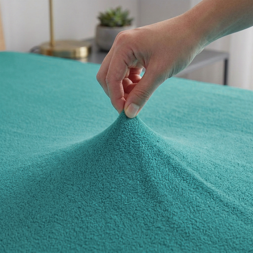 Cearșaf de pat 4Home din frotir Ideal verde turcoaz , 60 x 120 cm