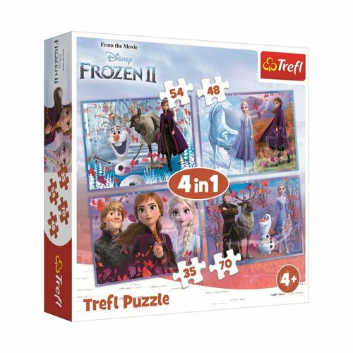 Trefl Puzzle Ľadové kráľovstvo 2 - Cesta do neznáma 4v1