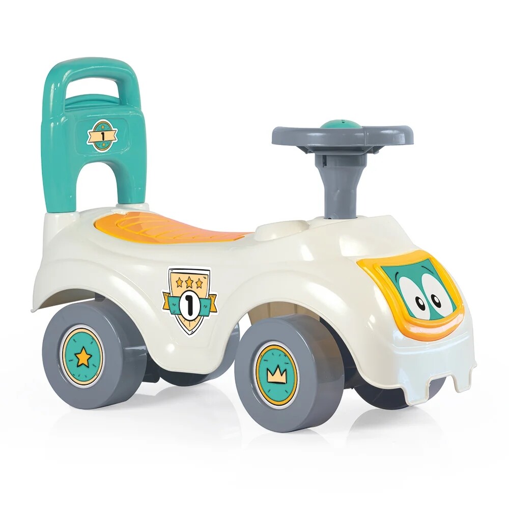 Dolu Odrážedlo auto s opěradlem, bílá