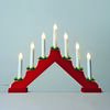 Sfeșnic Advent cu bec LED mulat Filament, roșu
