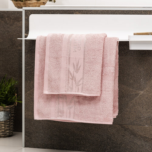 4Home Komplet Bamboo Premium ręczników różowy, 70 x 140 cm, 50 x 100 cm