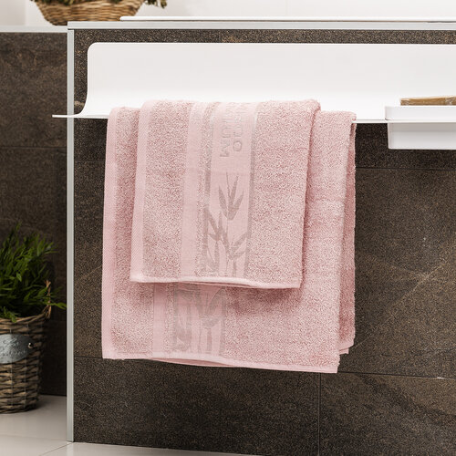 4Home Set Bamboo Premium kopalna brisača inbrisača roza, 70 x 140 cm, 50 x 100 cm