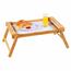 Kesper 77605 Servirni pladenj z zložljivimi nogamiiz bambusa, 54,5 x 33 cm