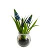 Bluebell artificială în sticlă, 19 cm