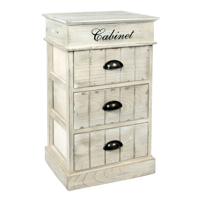 Drewniana komoda z 3 szufladami Cabinet, szary