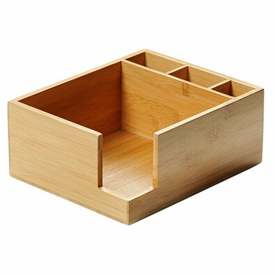 Kesper 70852 Organizator bucătărie bambus, 5 compartimente, 18 x 9 x 18 cm