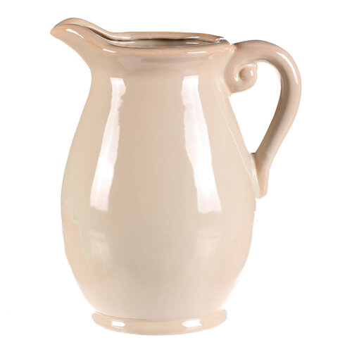 Waza/dzban kremowy, 18 x 20 x 28 cm, duży
