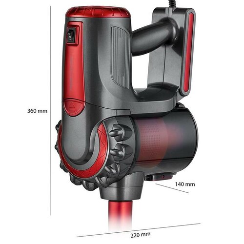ProfiCare BS 3038 tyčový aku vysavač 2v1, červená