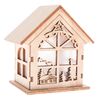 Christmas cabin Fa LED ház barna, 8 x 6,5 x 5,5 cm